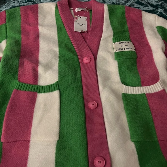 NWT Colorful Striped Women's Cardigan - Picture 4 of 9
